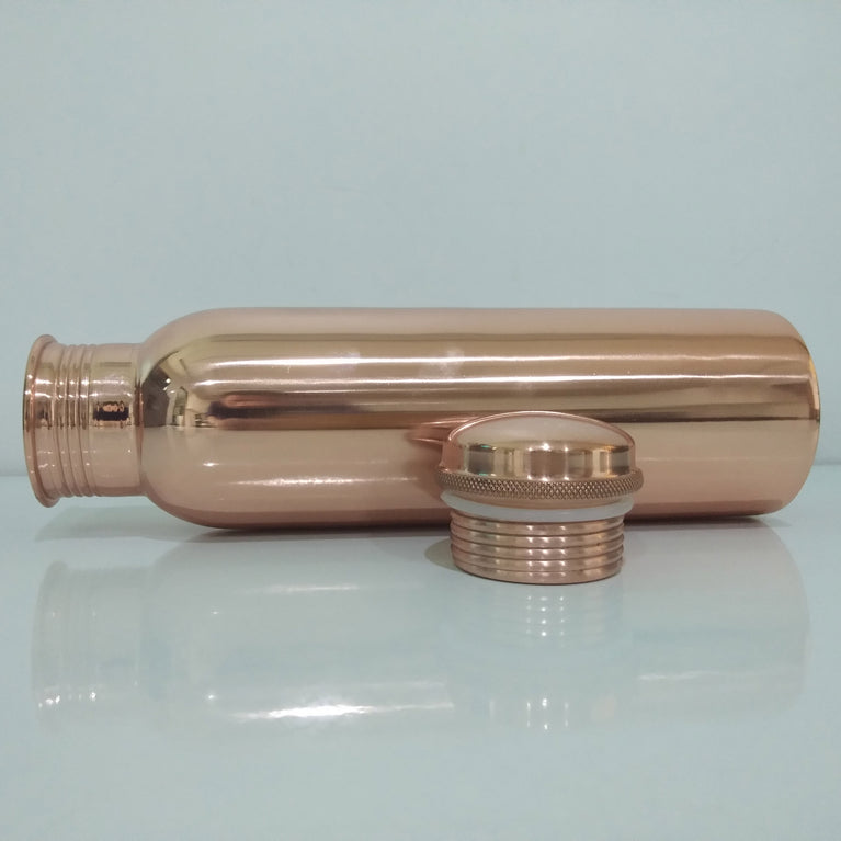 Copper Water Bottle Plain Polished Finish