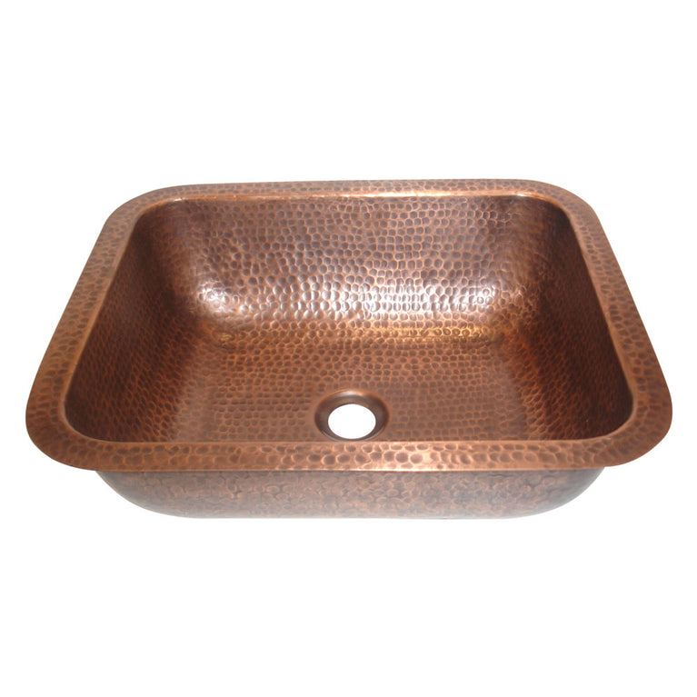 Rectangular Hammered Copper Sink