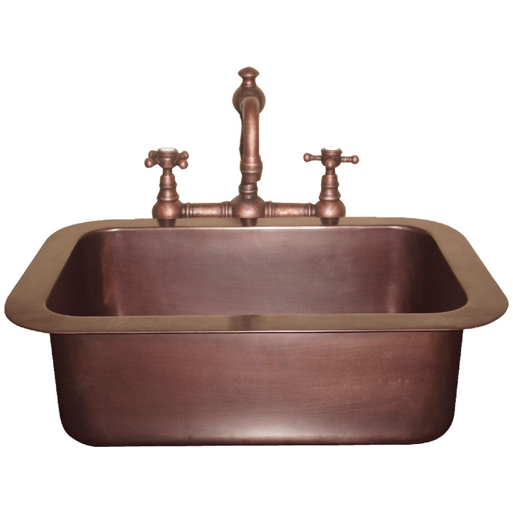 Single Well Drop-In Copper Sink