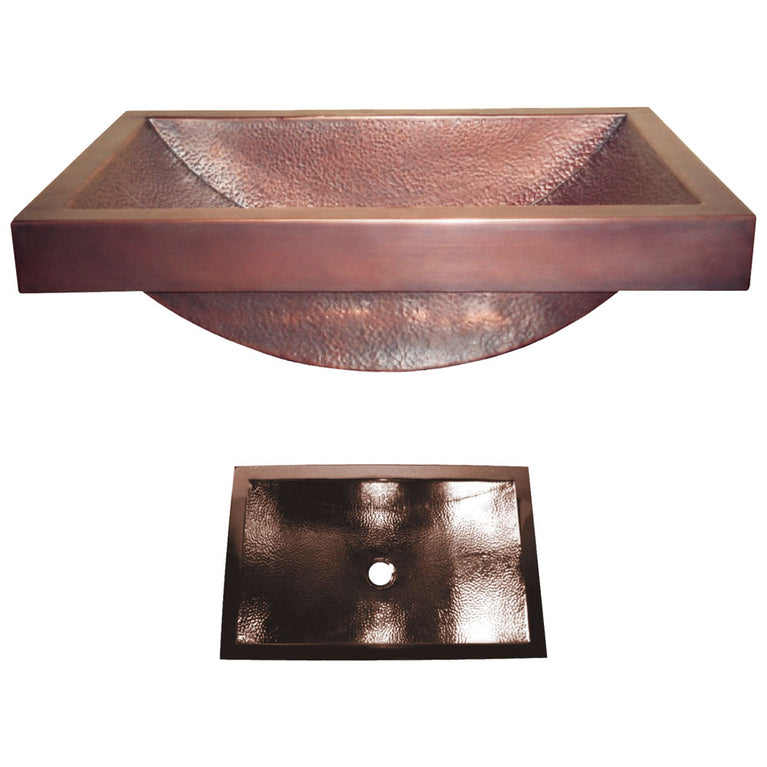 Copper Sink with 4-inch Apron Option