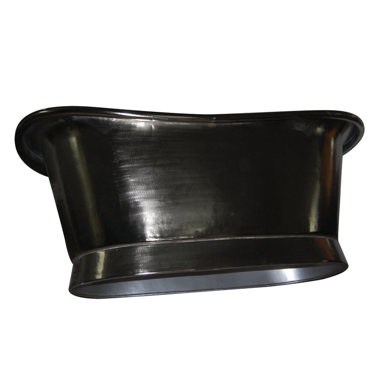 Straight Base Copper Bathtub Full Nickel Finish