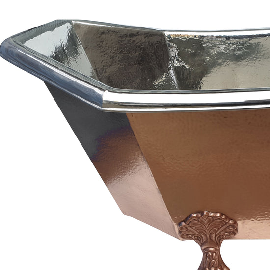 Eight Sided Clawfoot Copper Bathtub Nickel Inside