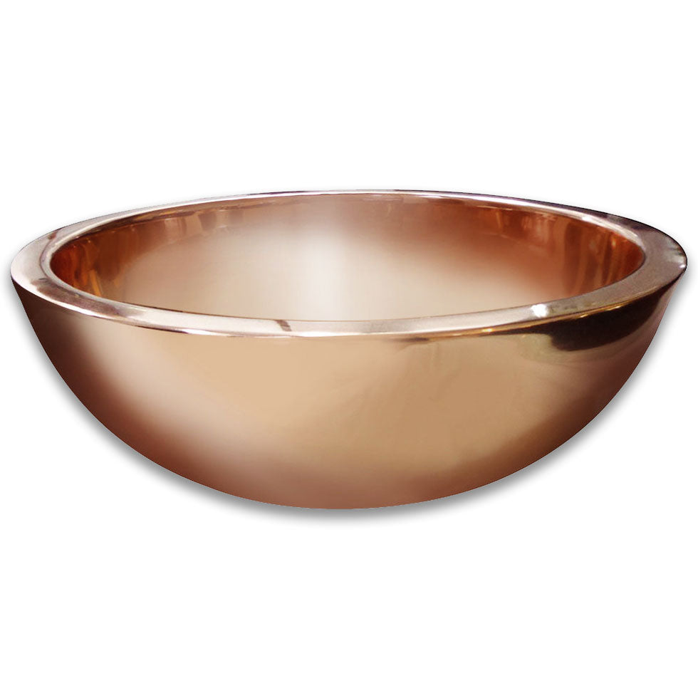Round Double Wall Copper Sink - Coppersmith Creations
