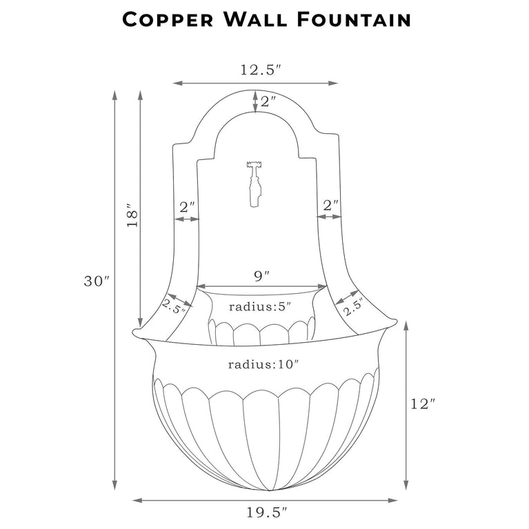 Copper Wall Fountain