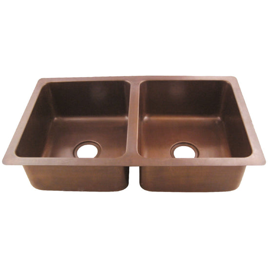 Copper Double Bowl Kitchen Sink